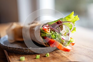 Tortilla wrap with healthy ingredients