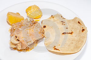 Tortillas with curry