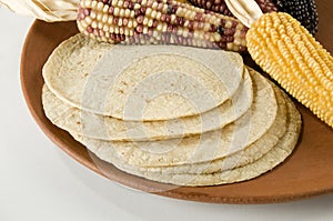 Tortillas over Clay Plate