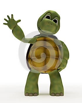 Tortoise Caricature Waving