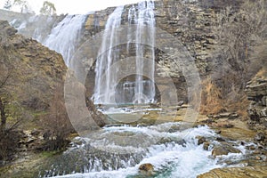 Tortum Uzundere waterfall from down in Uzundere, Erzurum