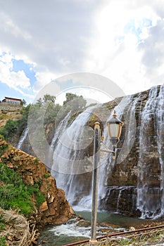 Tortum Uzundere waterfall in Uzundere, Erzurum, Turkey