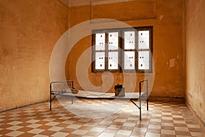 Torture bed in prison cell