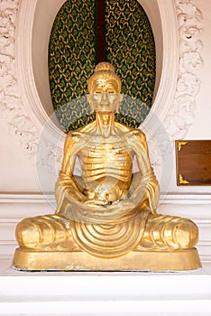 The tortured body Buddha statue, arts of thailand.