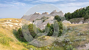 The tortured and twisted terrain of Badlands National Park.