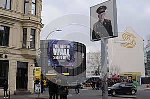 Toruism life at Check point Charlie Berlin Germany