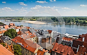 Torun old town and Vistula river