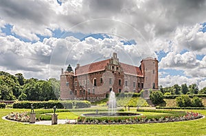 Torups Slott with fountain