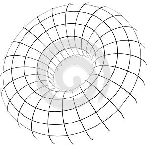 Torus wireframe vector. Abstract geometric shape with torus