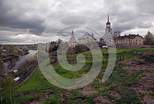 Torzhok in the spring. Russian landscape.