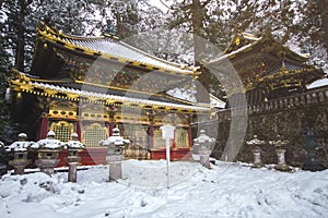 Toshogu Shrine at sunrise, Nikko, Japan.