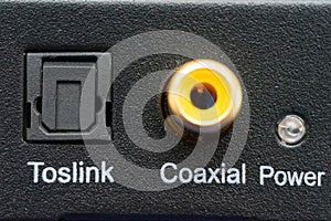 toslink gateway in macro photography detail