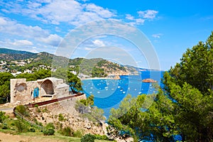 Tossa de Mar Aerial view in Costa Brava of Girona photo