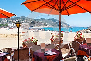 Tossa de mar beach. Costa Brava, Catalonia, Spain