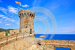 Tossa de Mar castle in Costa Brava of Catalonia photo