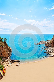 Tossa de Mar Codolar beach platja in Costa Brava