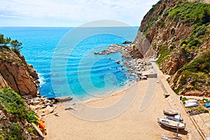 Tossa de Mar Codolar beach platja in Costa Brava photo