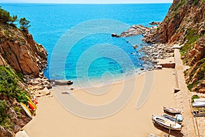 Tossa de Mar Codolar beach platja in Costa Brava photo