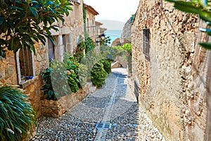 Tossa de Mar old town Vila Vella in Costa Brava photo