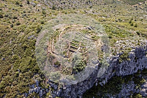 Tossal del Mortorum is an archaeological site located on a hill facing the coastal plain of Ribera de Cabanes, Spain photo