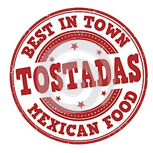 Tostadas grunge rubber stamp