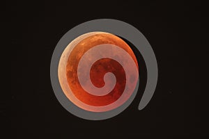 Total eclipse of the Moon. Elements of this picture furnished by NASA