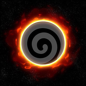 Total eclipse in space