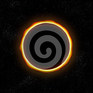 Total eclipse in space photo