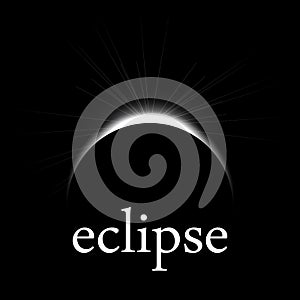 Total eclipse of the sun, eclipse background, vector illustration