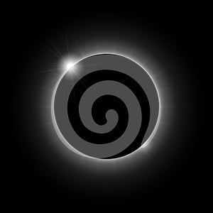 Total eclipse of the sun, eclipse background, vector illustration