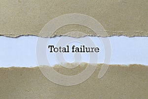 Total failure on paper