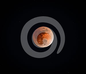 Total lunar eclipse of the image photo
