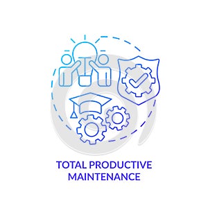 Total productive maintenance blue gradient icon