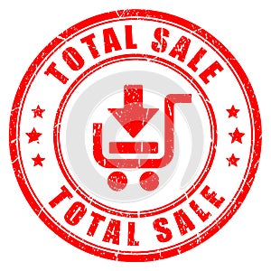 Total sale business rubber stamp