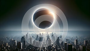 Total Solar Eclipse. AI Generated