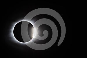 Total solar eclipse diamond ring