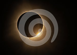 Total Solar Eclipse Diamond Ring - April 8, 2024, Waterville, Quebec, Canada