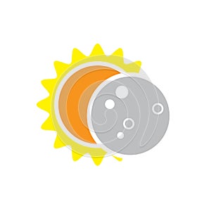 Total Solar Eclipse Icon on August 8, 2017