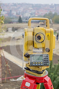 Total station on construction site 2