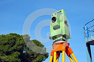 Total station, surveying