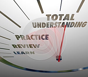 Total Understanding Speedometer Measure Learning Education