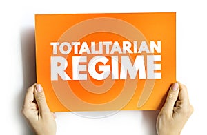 Totalitarian Regime text card, concept background