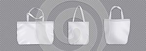 Tote bag of different shape and handle mockup.