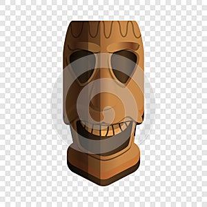 Totem idol icon, cartoon style