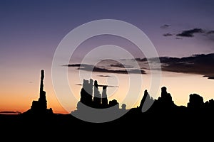 Totem Pole against other spires in Monument Valley photo