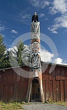 Totem Pole in Bella Coola