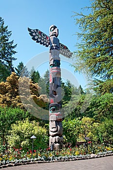 Totem Pole at Butchart Gardens, Central Saanich, Canada