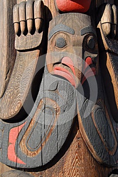 Totem pole detail photo