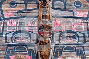 Totem Pole at the Ksan Historical Village