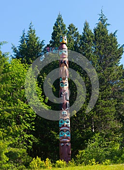 Totem Pole with One Wing Missing